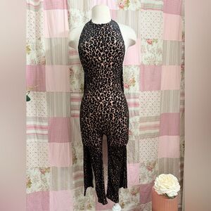 Leopard Velvet Burnout Halter Capri Bodysuit
Naked Wardrobe
